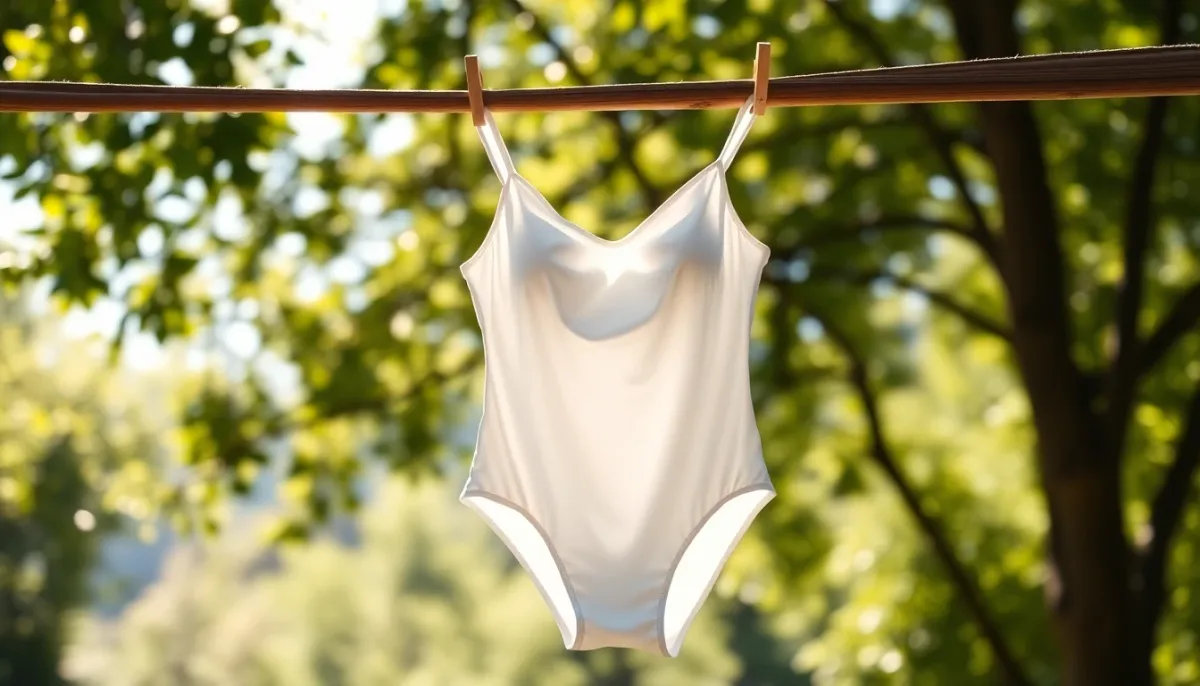Maillot de bain séchant à l'air libre à l'abri du soleil direct pour préserver les couleurs