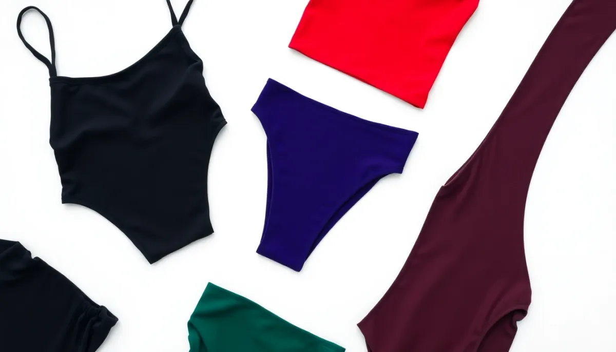 Échantillons de tissus de maillot de bain dans les couleurs recommandées pour peau blanche