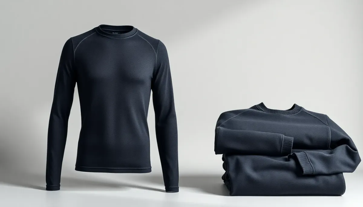 Vêtements de base respirants en laine mérinos et matières synthétiques