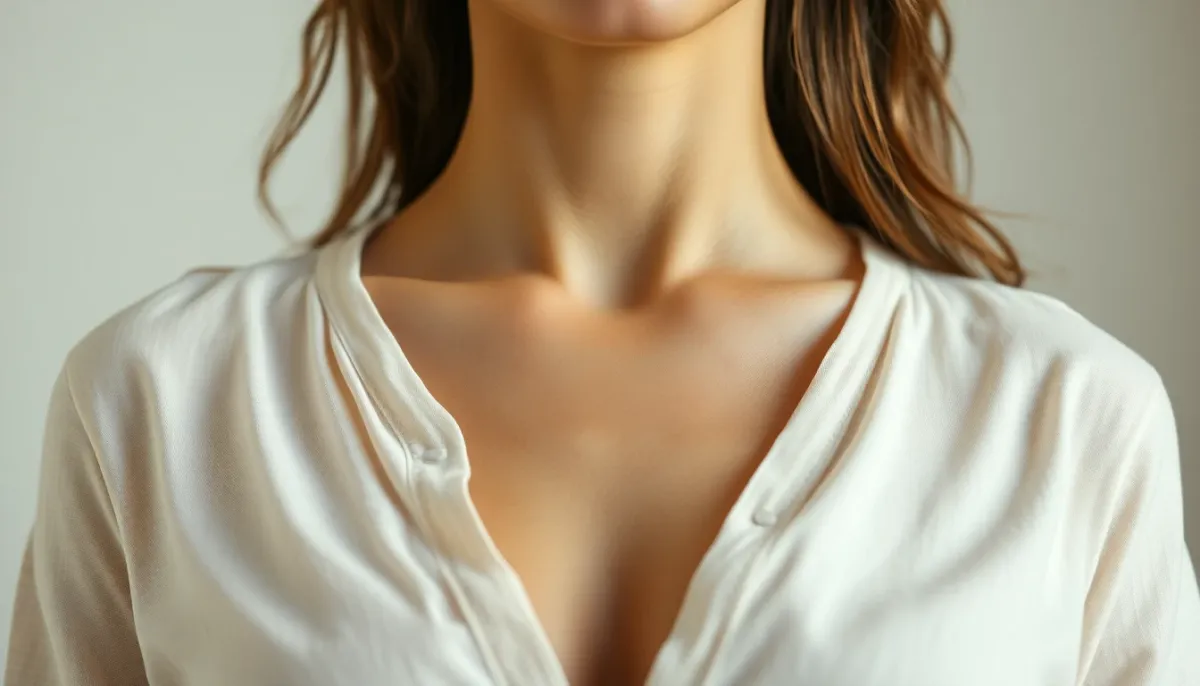 Gros plan sur le confort et la liberté de mouvement sans soutien-gorge, peau respire, vêtement léger