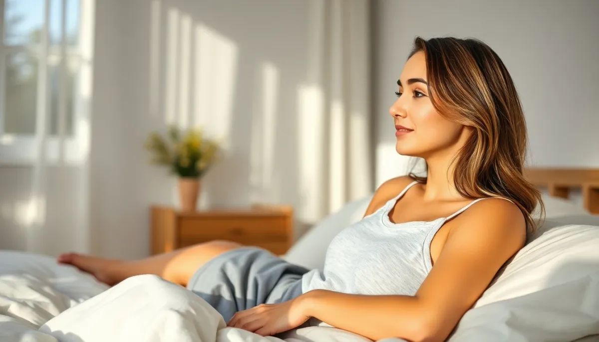 Femme dans un environnement confortable et personnel, illustrant le choix individuel et le bien-être quotidien
