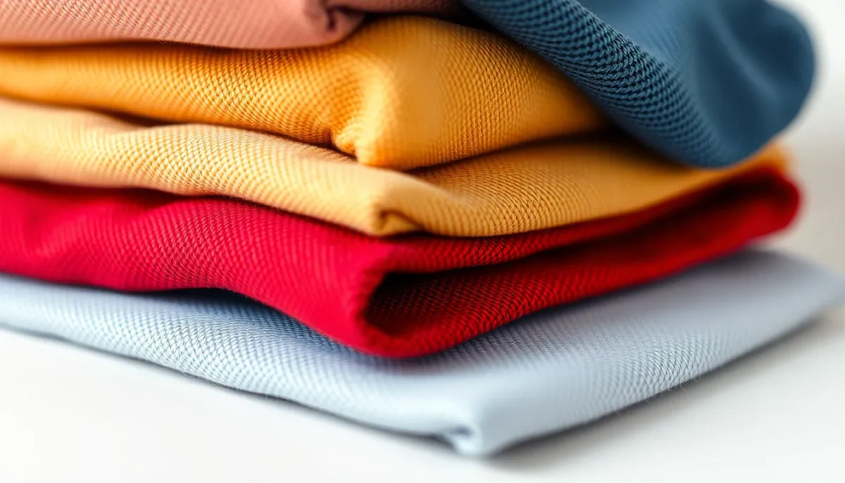 Gros plan détaillé des quatre couches de tissu d'un maillot menstruel, montrant la composition multi-couches