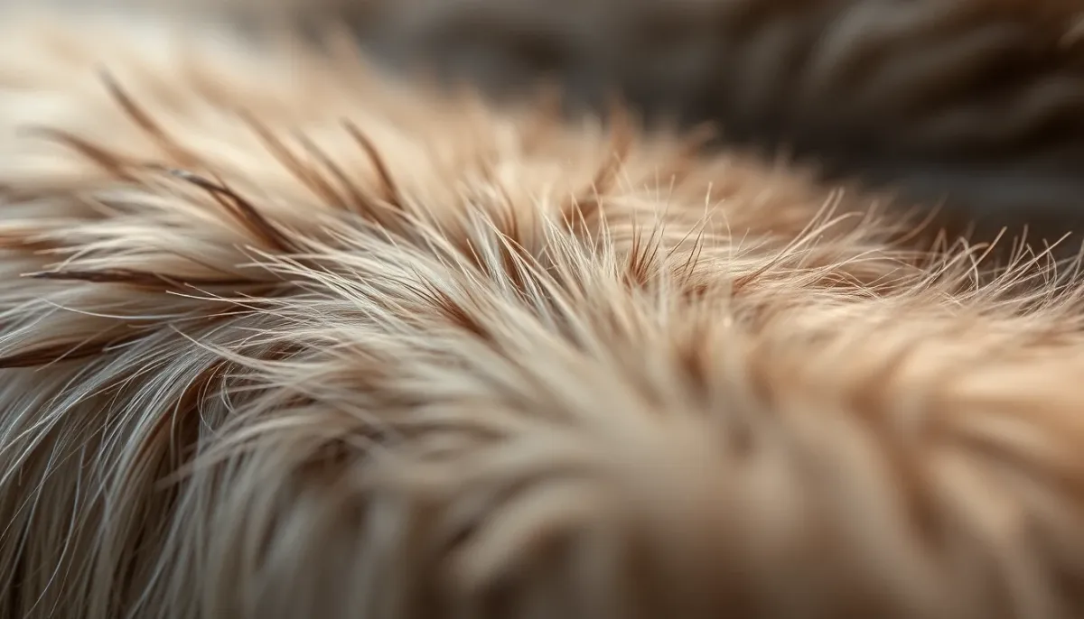 Gros plan détaillé de la texture de la fourrure de vison montrant la qualité et la douceur des poils individuels