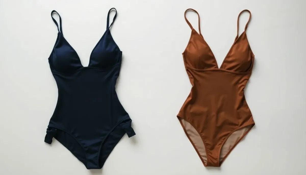 Comparaison de deux styles de maillots de bain avec différentes coupes et détails