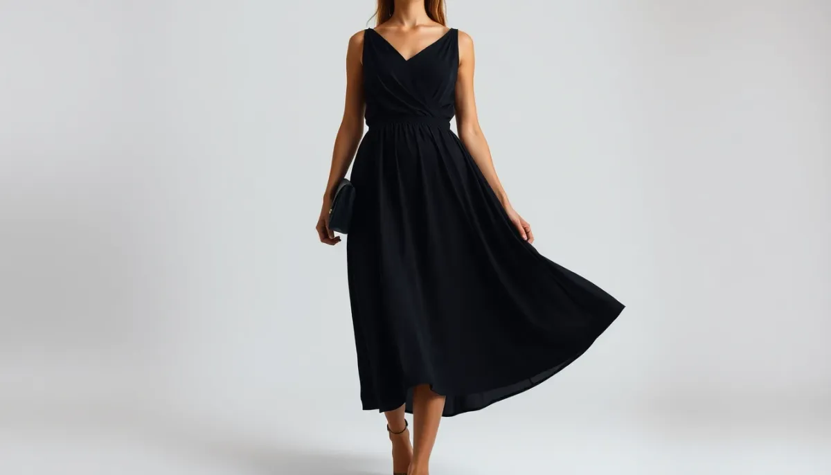 Robe noire classique et intemporelle pour le dress code casino